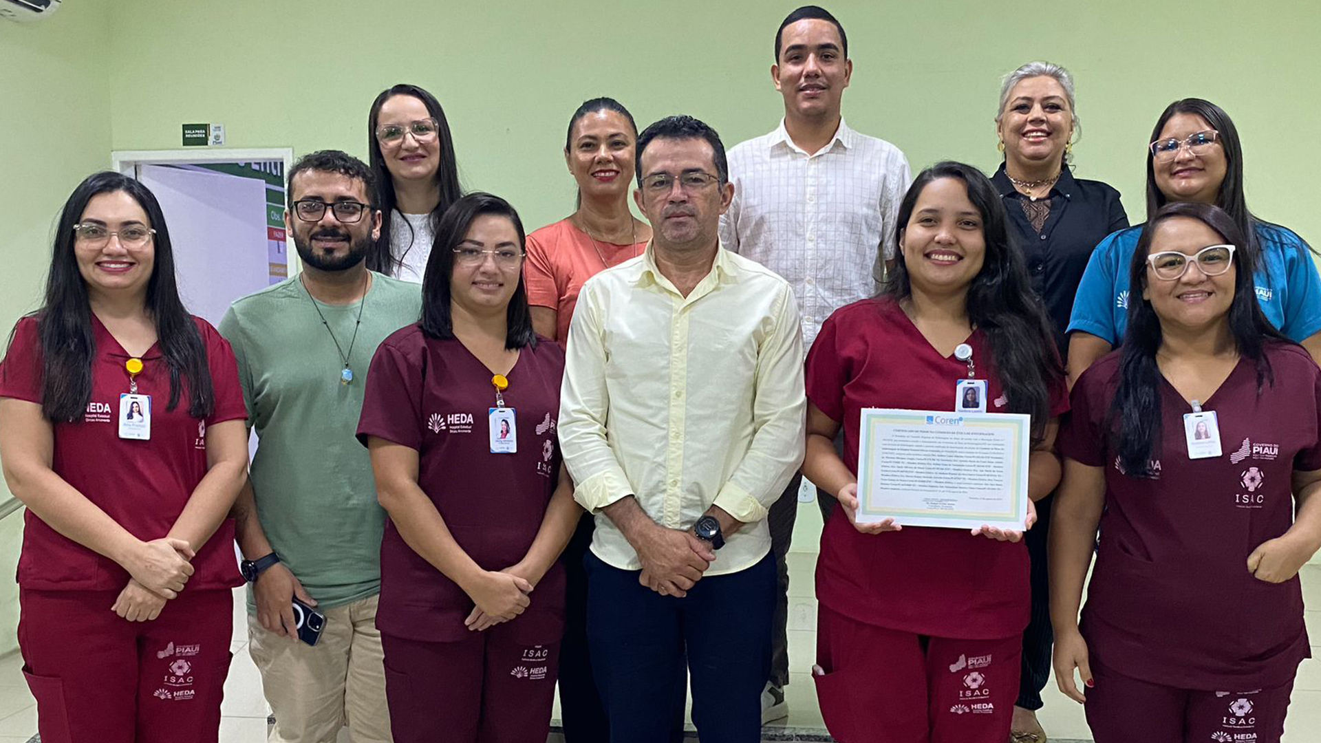 Em cerimônia realizada no auditório do hospital, nova Comissão de Ética de Enfermagem do HEDA foi apresentada e terá atuação de três anos. (Foto: Camila Neto/HEDA)