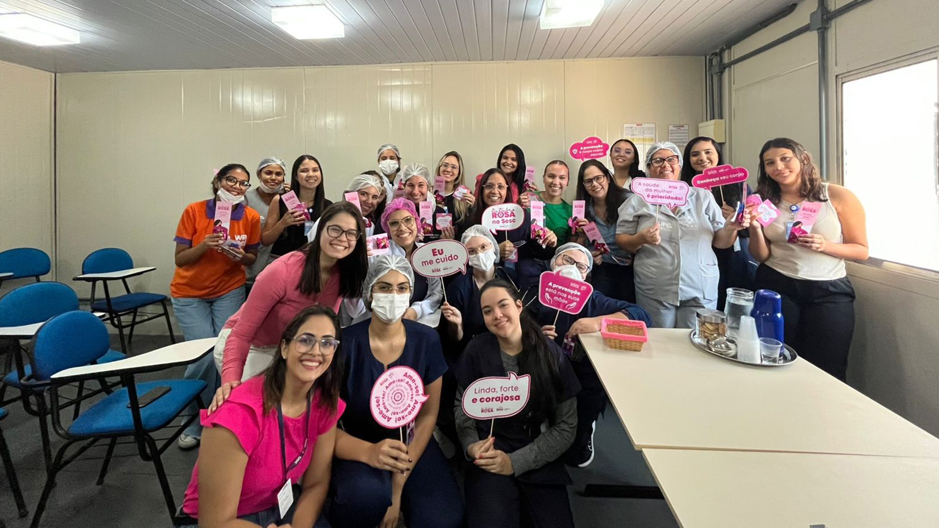 Outubro Rosa na UPA Trapiche da Barra. (Foto: UPA Trapiche da Barra/Divulgação)