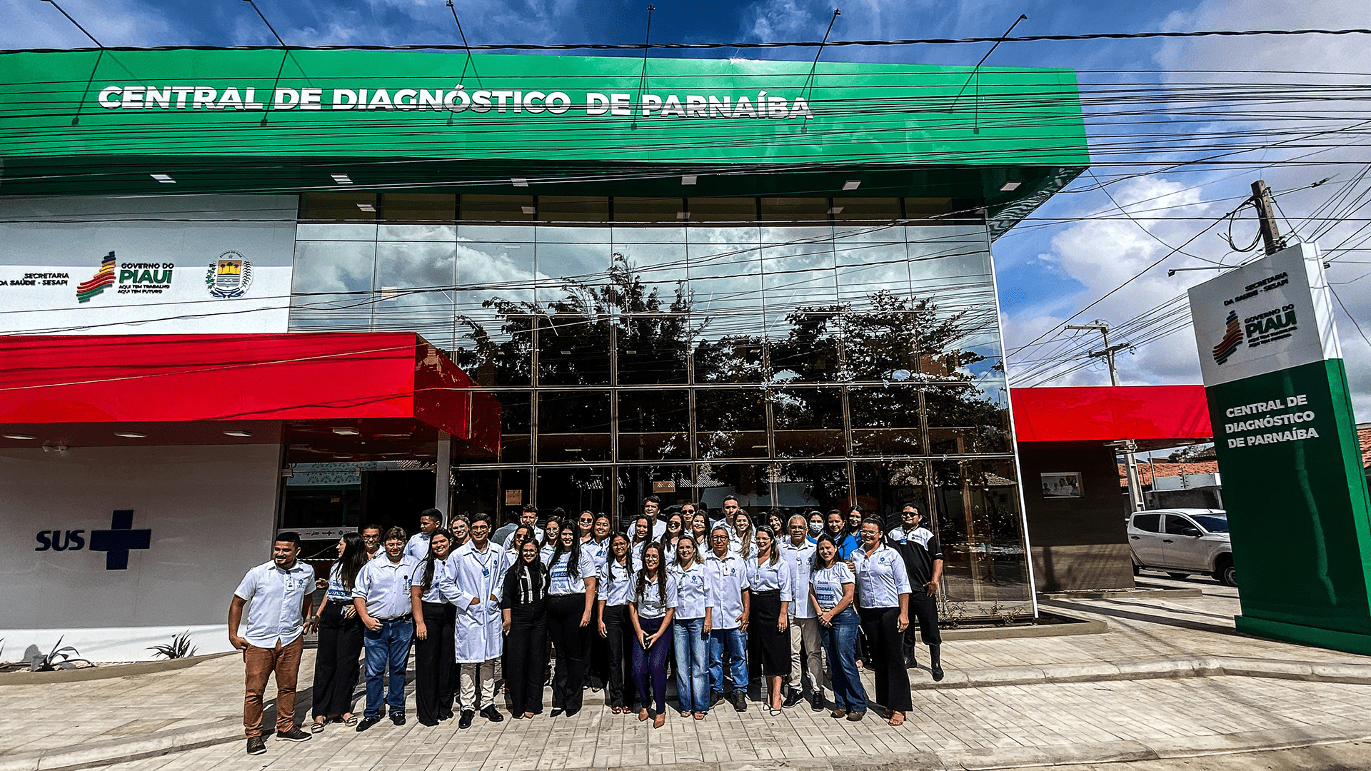 A nova Central de Diagnósticos de Parnaíba funciona em frente ao HEDA. (Foto: Gabriel Paulino)