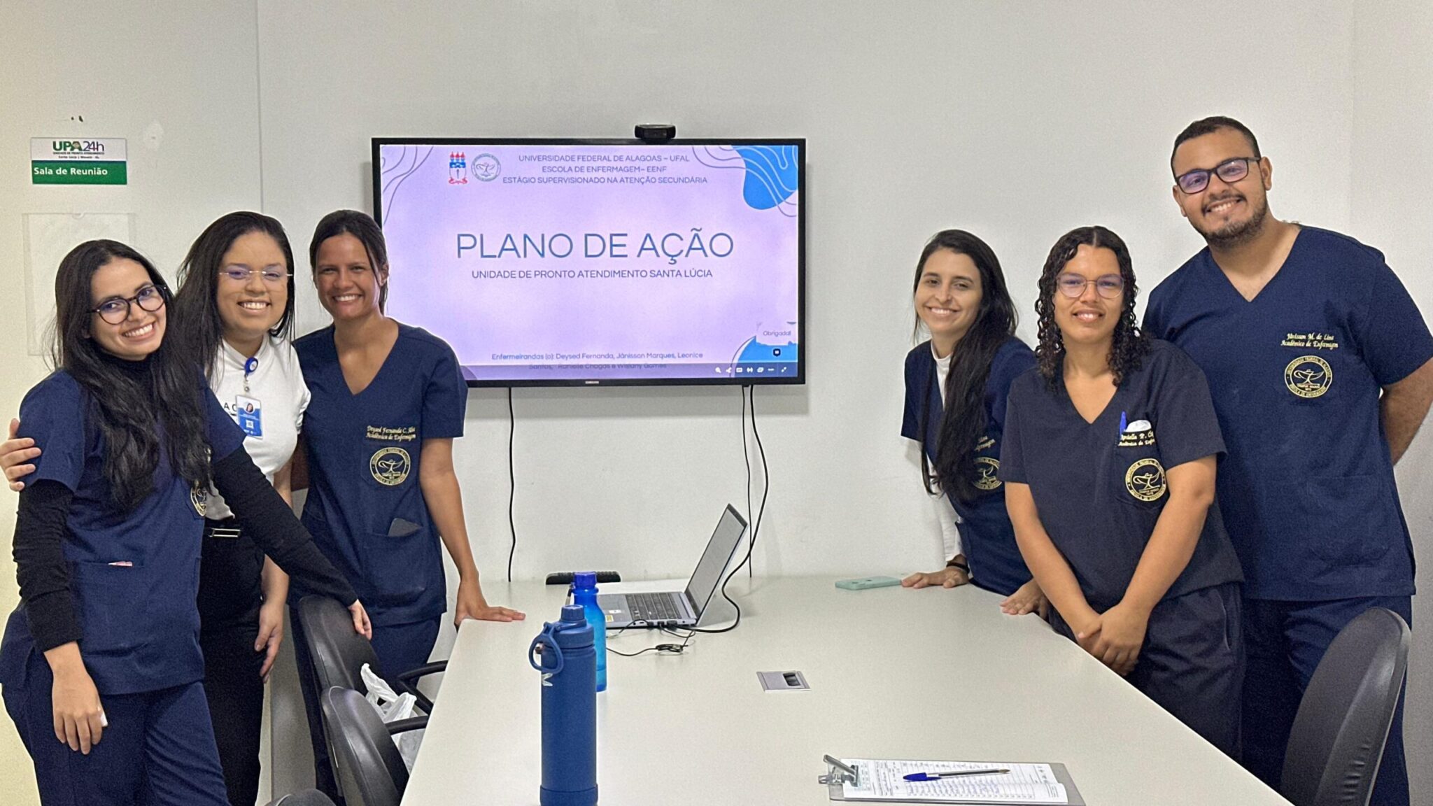 Violência contra a mulher, o idoso e a criança foi o tema abordado a fim de fortalecer a prática assistencial aos pacientes. A ação também envolveu o Setembro Vermelho. (Foto: Divulgação/UPA Santa Lúcia)