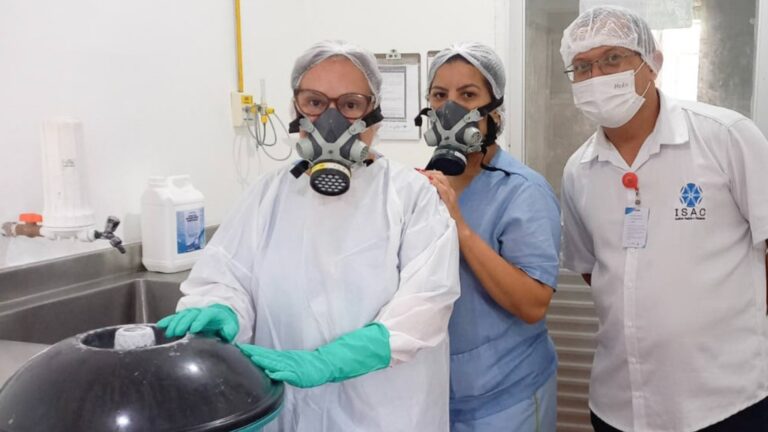O cuidado com o colaborador se traduz em mais segurança, prevenção e qualidade na assistência à população; a ação envolveu setores do HEDA e Anexo II - HNSF. (Foto: Divulgação)