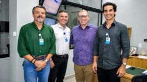 Gestores do HEDA e HMB se reúnem para aprimorar o fluxo obstétrico, fortalecer a parceria e garantir assistência mais eficiente e humanizada às gestantes da região. (Foto: Camila Neto)