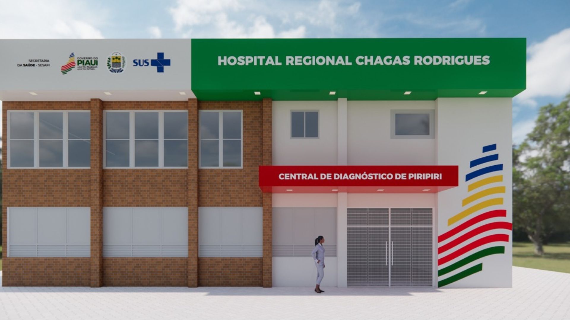 A Central de Diagnóstico de Piripiri será integrada ao HRCR, oferecendo serviços como oftalmologia, cardiologia, otorrinolaringologia e diversos tipos de exames na região dos Cocais. (Foto: Divulgação)